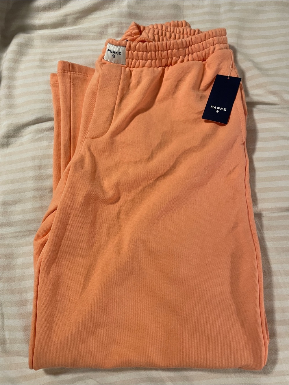 NEW WOTH TAGS PARKE X TARGET NEON Peach Wide-Leg Sweatpants with Elastic Waist M